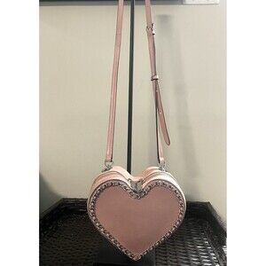 Rebecca Minkoff Lilac Pink Leather Jamie Chain Heart Crossbody Bag Y2K Coquette